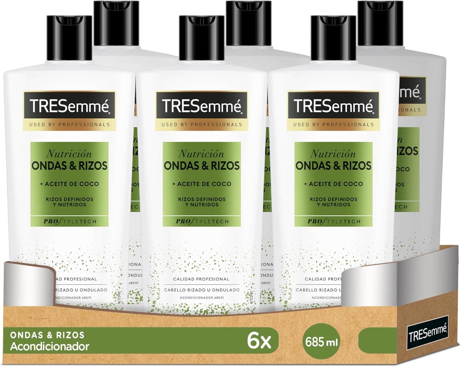 Tresemmé Condicionador nutrição ondas e caracóis com óleo de coco 685 ml x 6