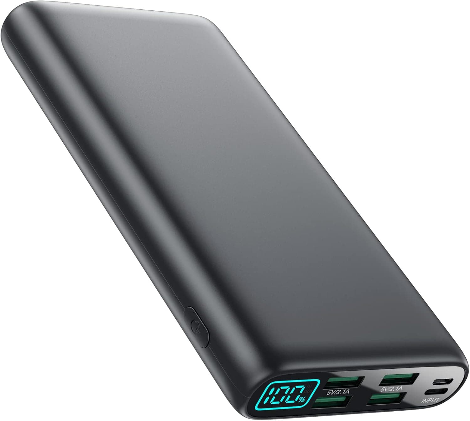 Trswyop Bateria externa 27000 mAh, [5 saídas únicas e 0-100 % ecrã LCD] grande capacidade Power Bank USB C carregamento rápido carregador portátil compatível com iPhone 15 14 13 Pro MAX Samsung S23