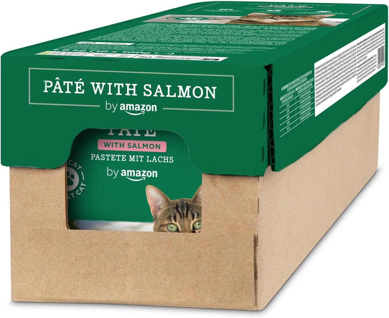 by Amazon Alimento para gatos, paté con salmón, 100 g, paquete de 16 unidades (anteriormente Lifelong !) Salmón 100 g (Paquete de 16)