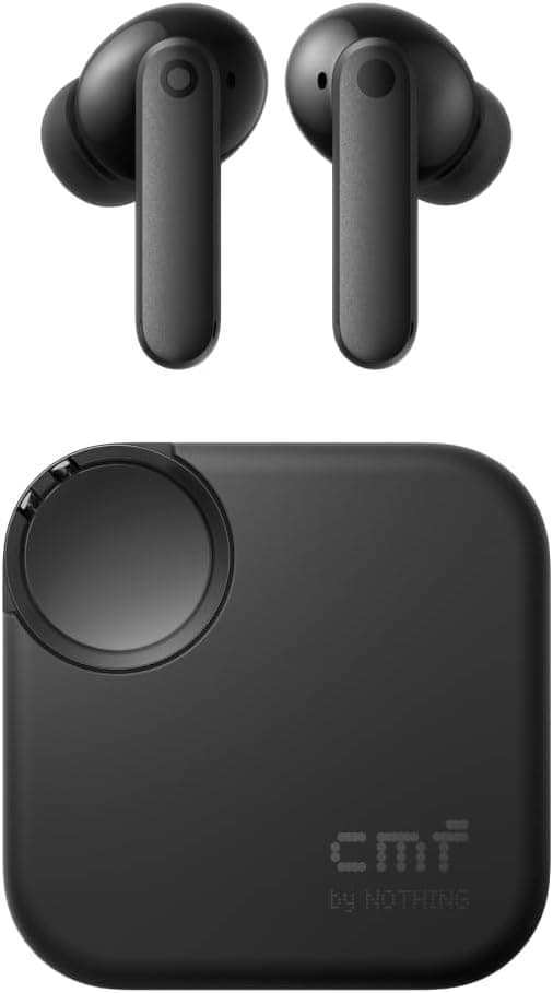 CMF by Nothing Buds 2 Auriculares sem fios com ANC híbrido de 48 dB, 55 horas de bateria, Driver PMI de 11 mm, 6 microfones HD e áudio espacial, resistente à água e pó IP55, cinzento escuro