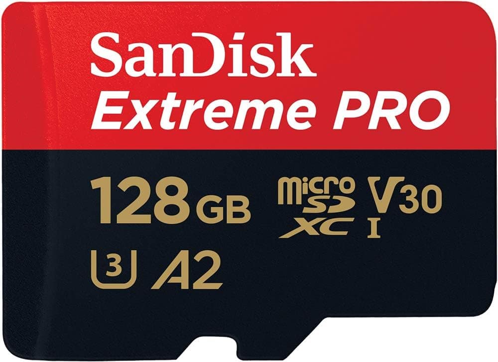 SanDisk Extreme PRO 128 GB cartão microSDXC adaptador SD + RescuePro Deluxe, até 200 MB/s, com classe A2 de desempenho das aplicações UHS-I Class 10 U3 V30 Visite a Loja da SanDisk (em Espanhol)