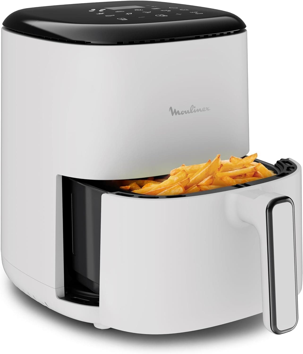 Moulinex Easy Fry & Grill Vision 3 L, Frigideira de ar e grill com janela, economia de energia 70%, cozinha rápida, 10 funções, tecnologia extra crisp, branco, EZ5068