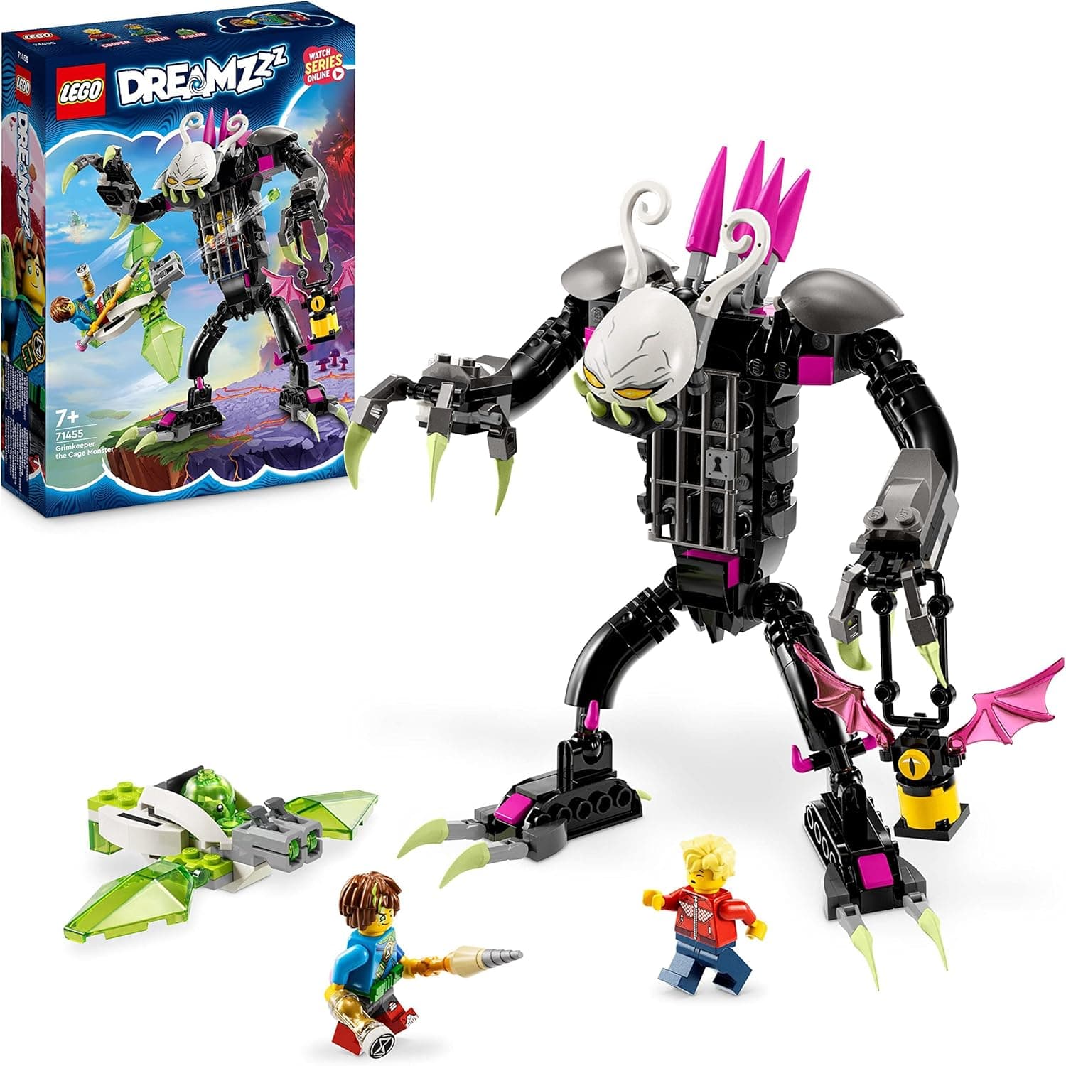 LEGO DREAMZzz 2 em 1 monstro de gaiola, brinquedo criativo para crianças de 7 anos ou mais