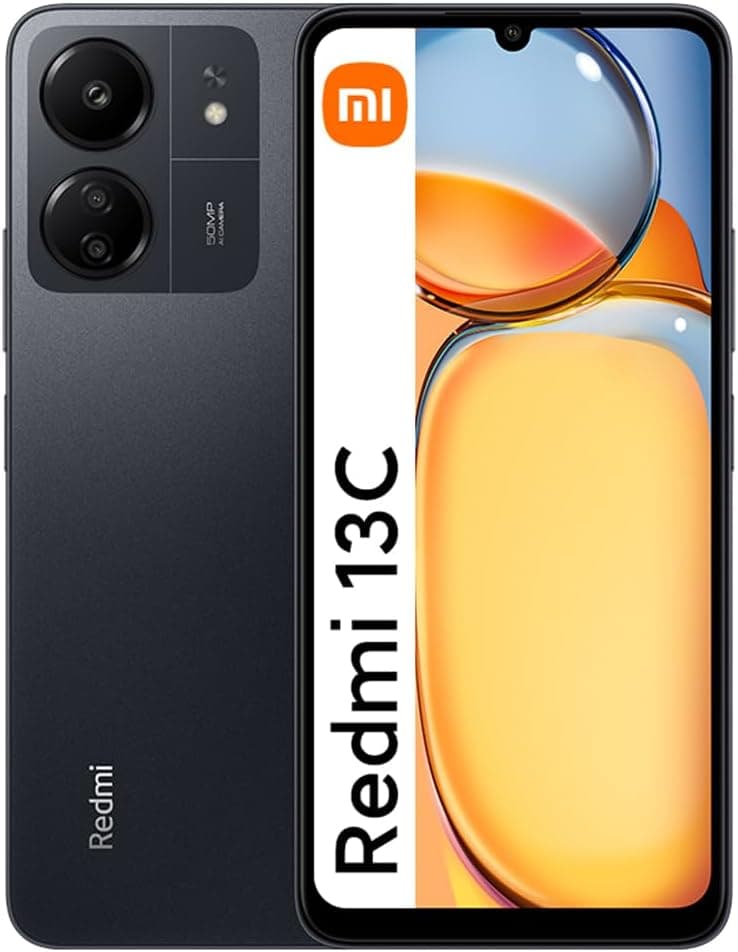 Xiaomi Redmi 13C Smartphone desbloqueado, 8 GB RAM, 256 GB ROM, ecrã de 6,74 polegadas, 90 Hz, câmara tripla de 50 MP, bateria de 5000 mAh, 18 W, processador Octa-Core Dual SIM EJOOY I 14-preto