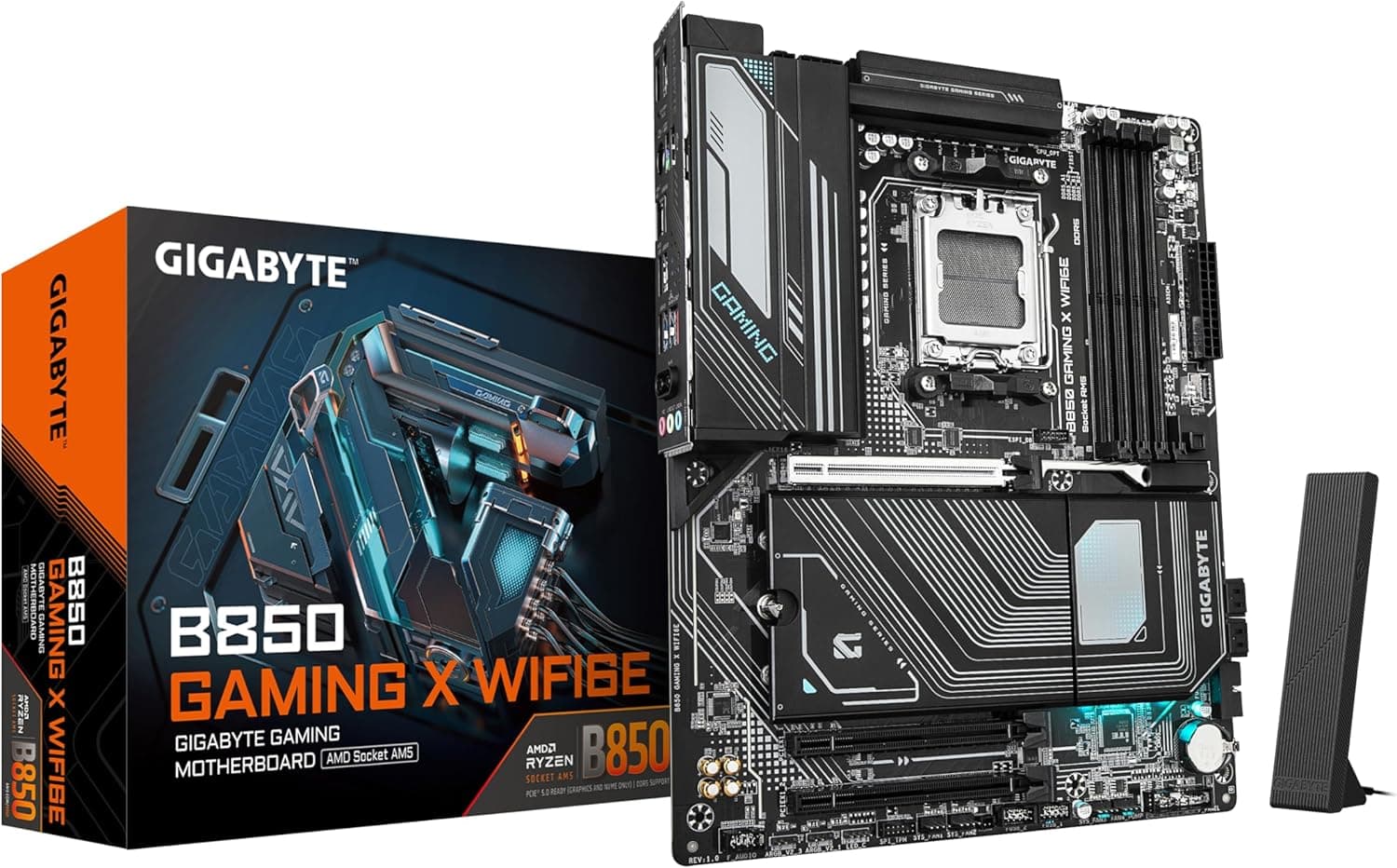 Gigabyte B850 Gaming X WIFI6E | Motherboard para AMD Ryzen com WiFi 6E suporte DDR5 e PCIe 5.0