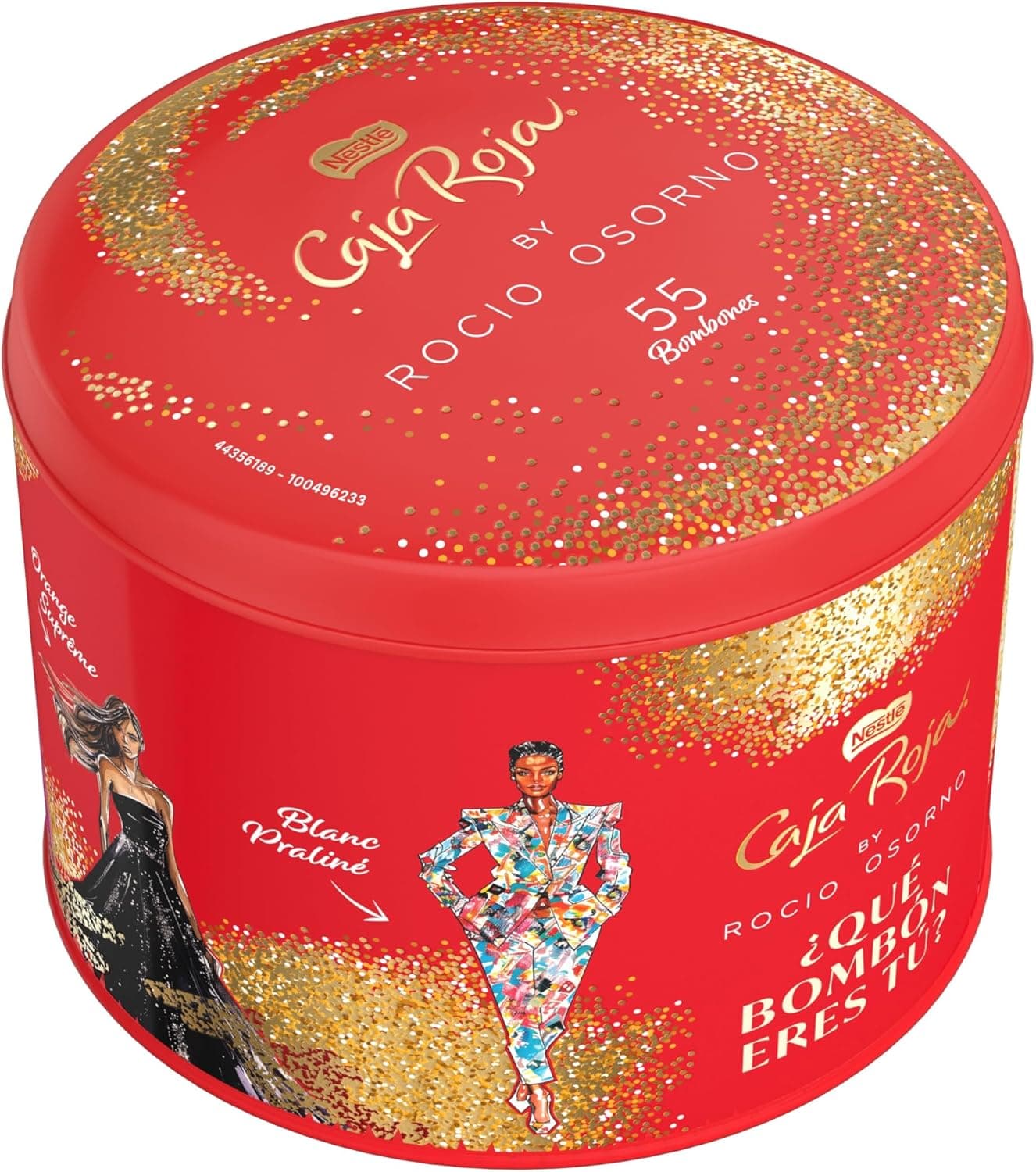 CAJA ROJA Bombons de chocolate de leite, lata 493 g, 55 bombons