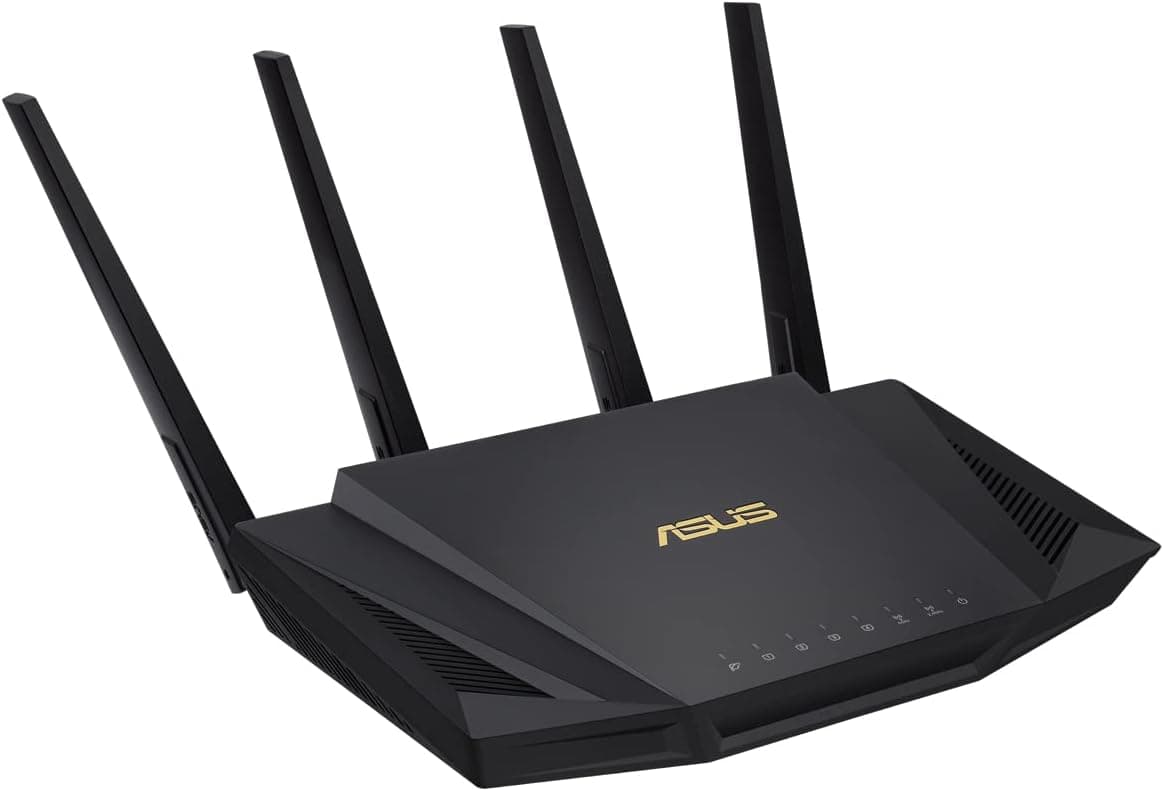 ASUS RT-AX58U V2 - Router Extensível AX3000 Wifi 6 com Mobile Tethering 4G/5G por USB, Instant Guard, VPN, controlo parental, configuração fácil, AiMesh, montagem na parede