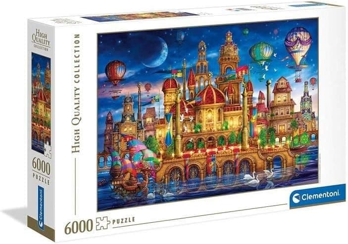 Clementoni - Puzzle 6000 peças paisagem artística DownTown, puzzle adulto (36529)