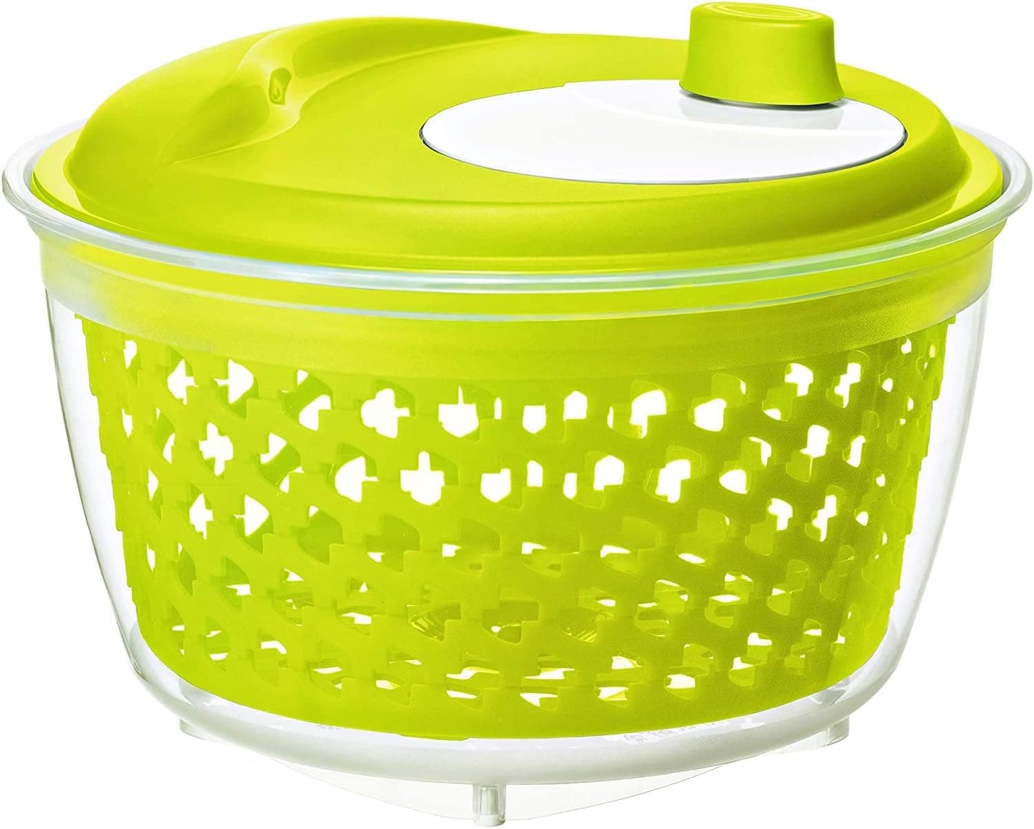 Rotho Fresh Salada de jardineira, plástico (PP) sem BPA, verde/transparente, 4,5 l (25,0 x 25,0 x 16,5 cm)