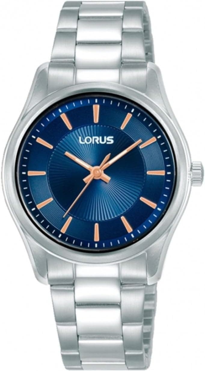 Relógio de quartzo analógico Lorus para homens com pulseira de aço inoxidável