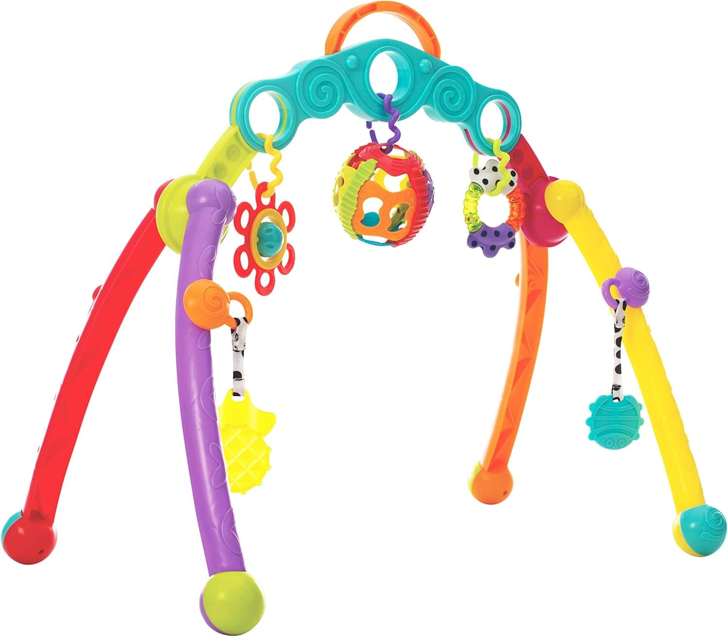 Playgro Junyju and Activity Playgym atividades dobráveis, Color Fold & go infantil, arco, brinquedo para bebé, manta de jogo, multicolorida