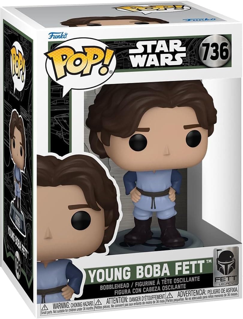 Funko Pop! Star Wars: FL - Boba Fett - (Young) - Figura de vinil colecionável