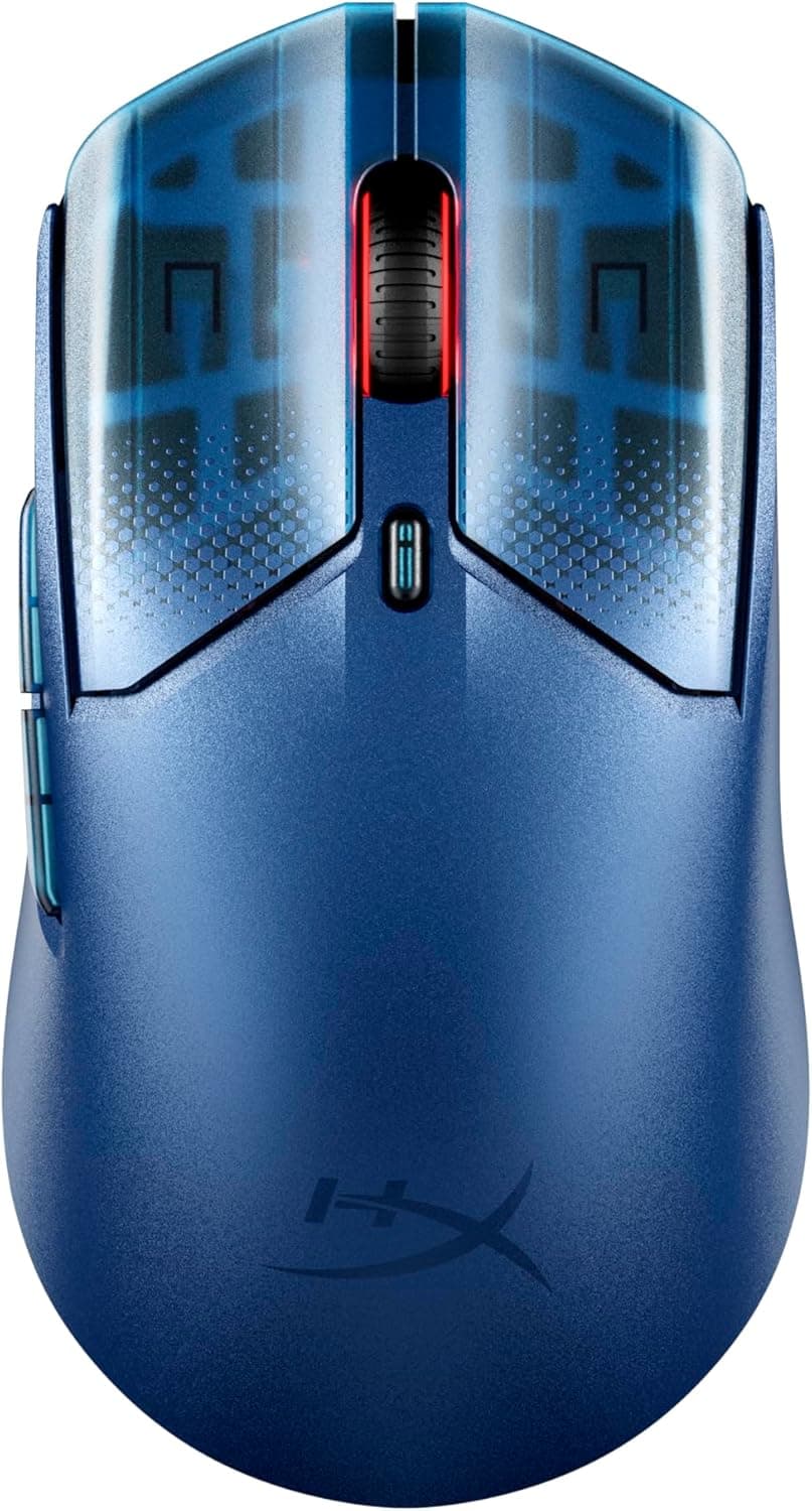 HyperX Pulsefire Haste 2 S Rato Gaming sem fios, invólucro de magnésio, ultra leve 64 g, bateria 120 h, kates, sensor 26 K, cor azul