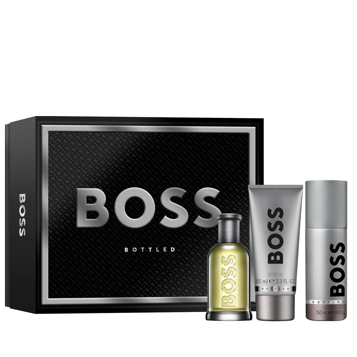 Estojo BOSS para homem de 3 peças estojo de presente festivo BOSS Bottled