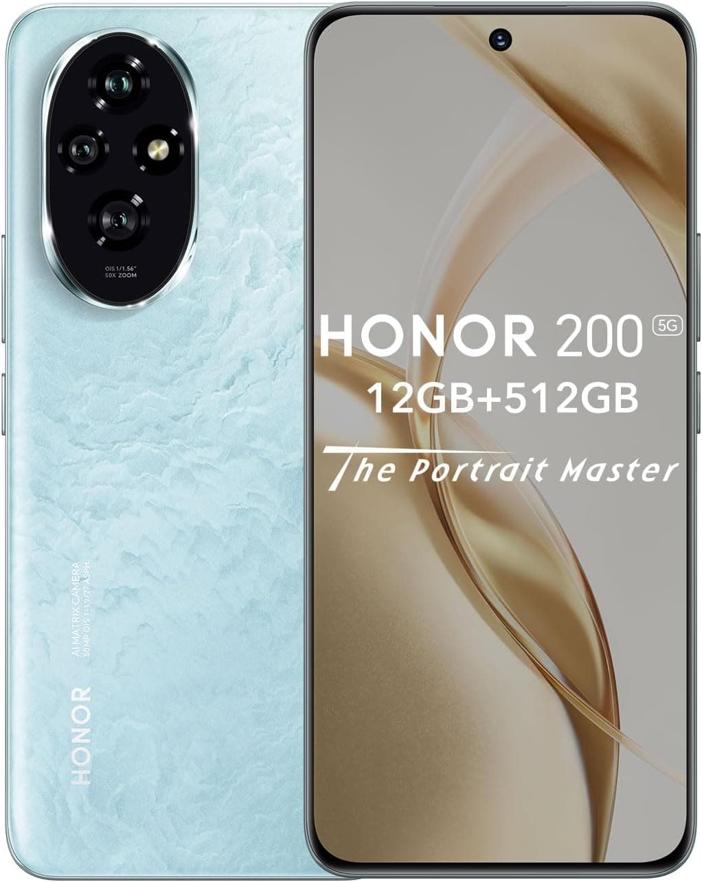 HONOR 200 Smartphone 5G 12 GB 512 GB, 120Hz 6,7" AMOLED, câmara tripla de 50 MP, Snapdragon 7 Gen 3, bateria 5200 mAh, Android 14, Dual Sim, NFC, verde