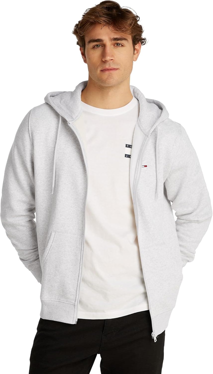 Tommy Jeans Men's Flag Fleece Zip Through Hoodie