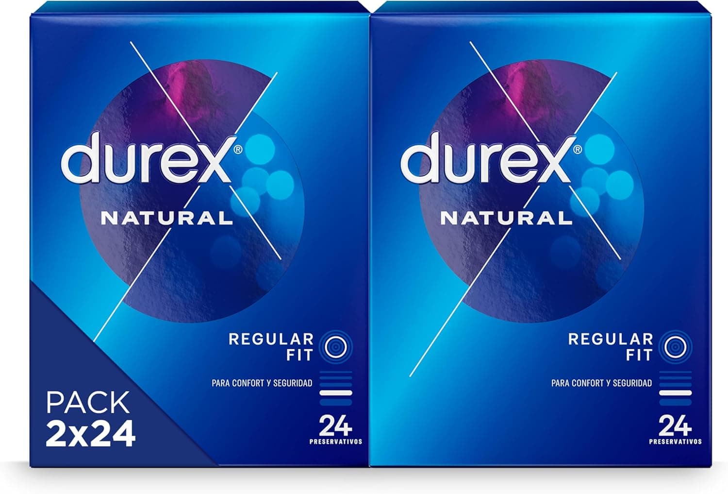 Durex Pack de poupança reservativos natural, para conforto e segurança, 48 preservativos