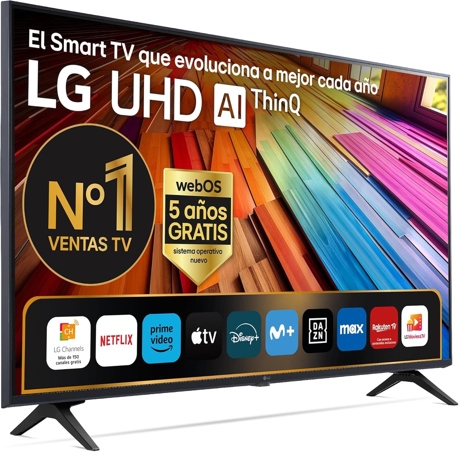 LG 43UT80006LA 43", UHD 4K, Série UT80, Smart TV, WebOS24, Processador a5, HDR10, Dolby Digital Plus, SmartTV, 3840x2160, preto