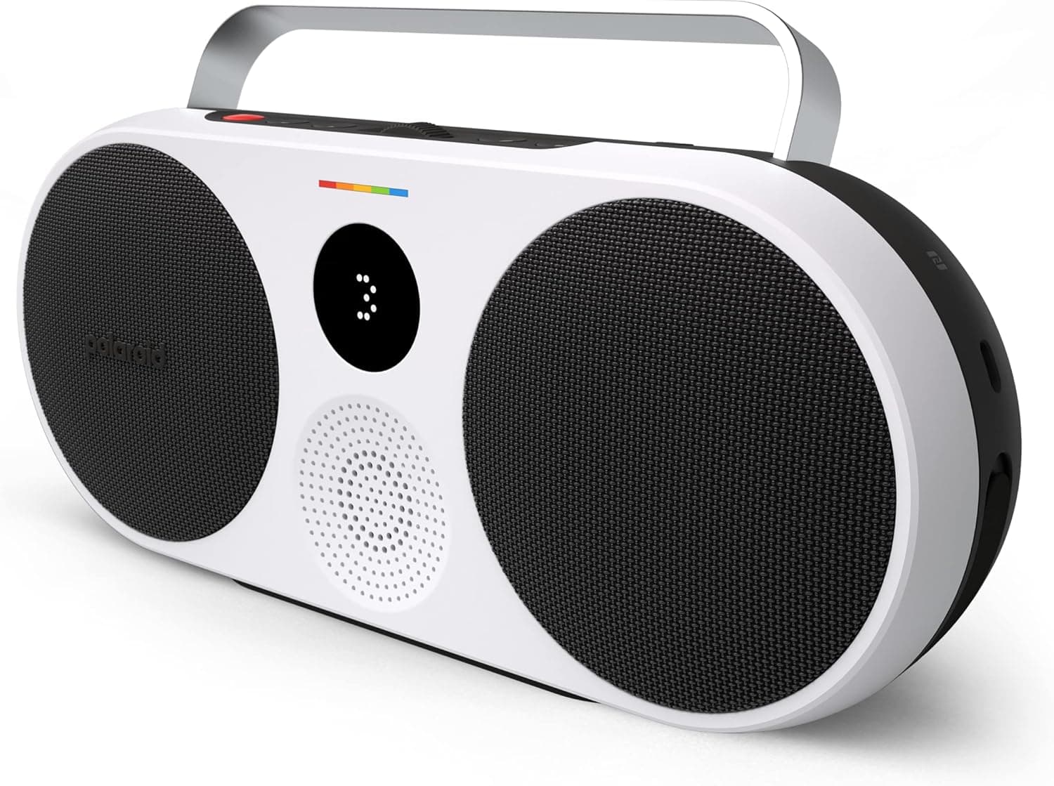 Polaroid P3 – Altifalante Bluetooth sem fios Retro-Futuristic recarregável com emparelhamento estéreo duplo - preto