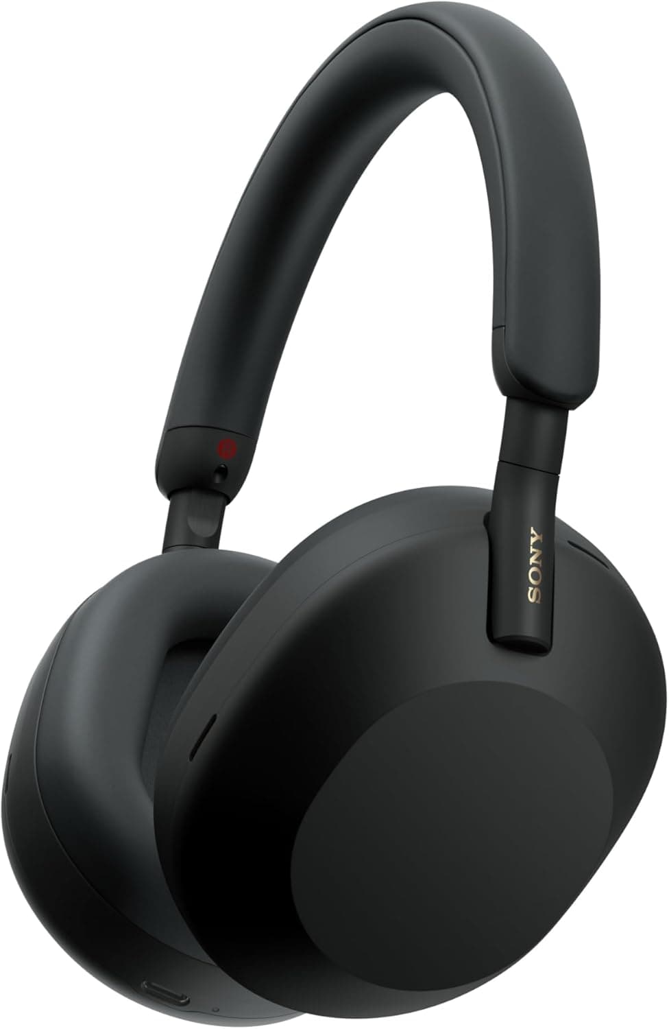 Sony WH-1000XM5SA Auriculares sem fios premium com cancelamento de ruído, Bluetooth, chamadas de qualidade, Hi-Res, até 30 horas de bateria, com estojo branco, iOS e Android, preto
