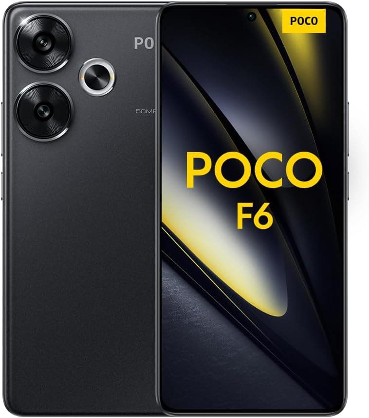 Xiaomi Poco F6 - Smartphone de 8 + 256 GB, Snapdragon 8s Gen 3, ecrã AMOLED de 120 Hz, carregamento turbo de 90 W, câmara dupla de 50 MP com OIS, preto 