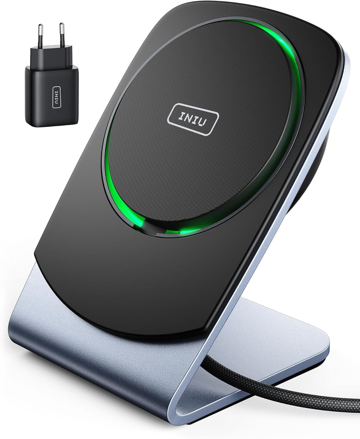 INIU Carregador sem fios para iPhone com Magsafe, carregador magnético de 15 W com carregamento rápido com refrigeração eficiente