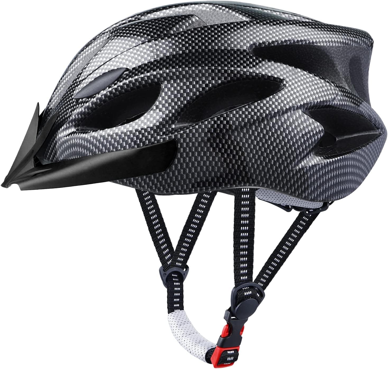 GOXIFACA Capacete de bicicleta adulto com viseira removível forro lavável capacetes bicicleta montanha ajustável para adultos que montam em montanhas e estrada (tamanho da cabeça 58-62 cm)
