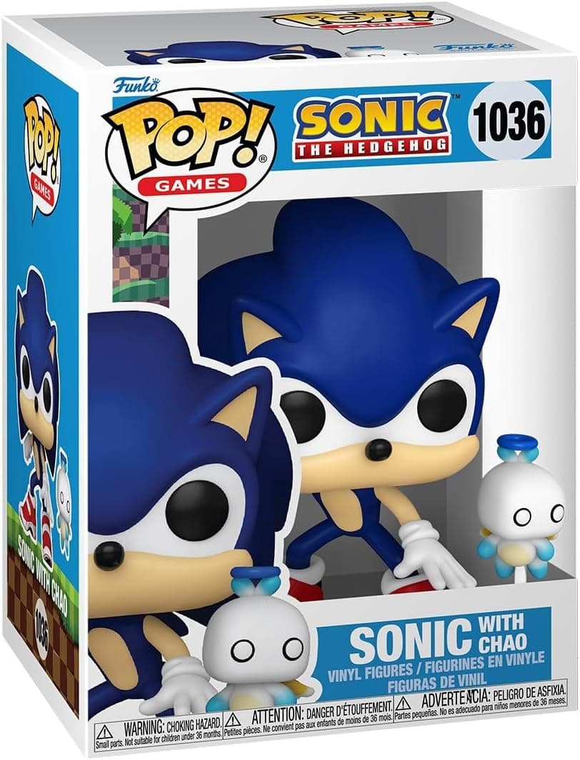 Funko Pop! & Buddy: Sonic The Hedgehog - Sonic The Hedgehog with HChao - Figura de vinil colecionável - ideia de presente- Mercadoria Oficial - Brinquedos para crianças e adultos