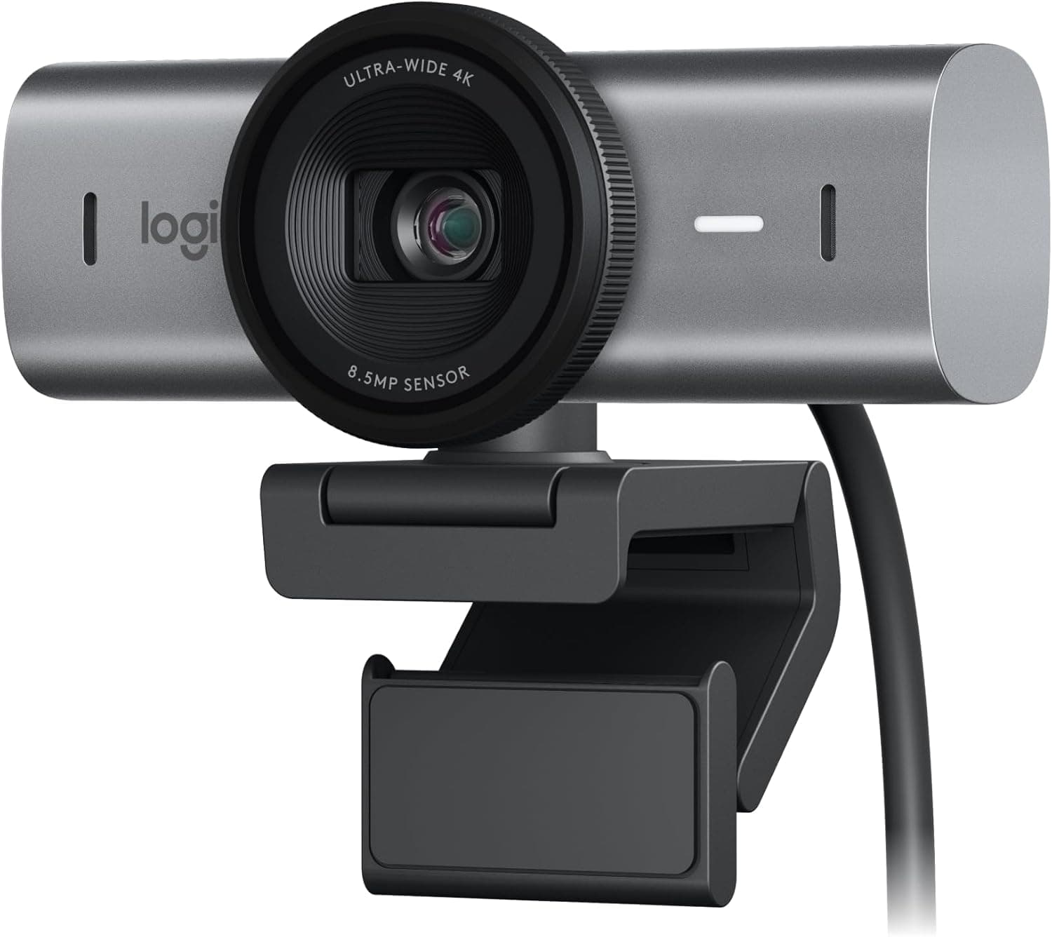 Logitech MX Brio | Webcam 4K Ultra HD com microfones duplos de redução de ruído e ligação USB‑C