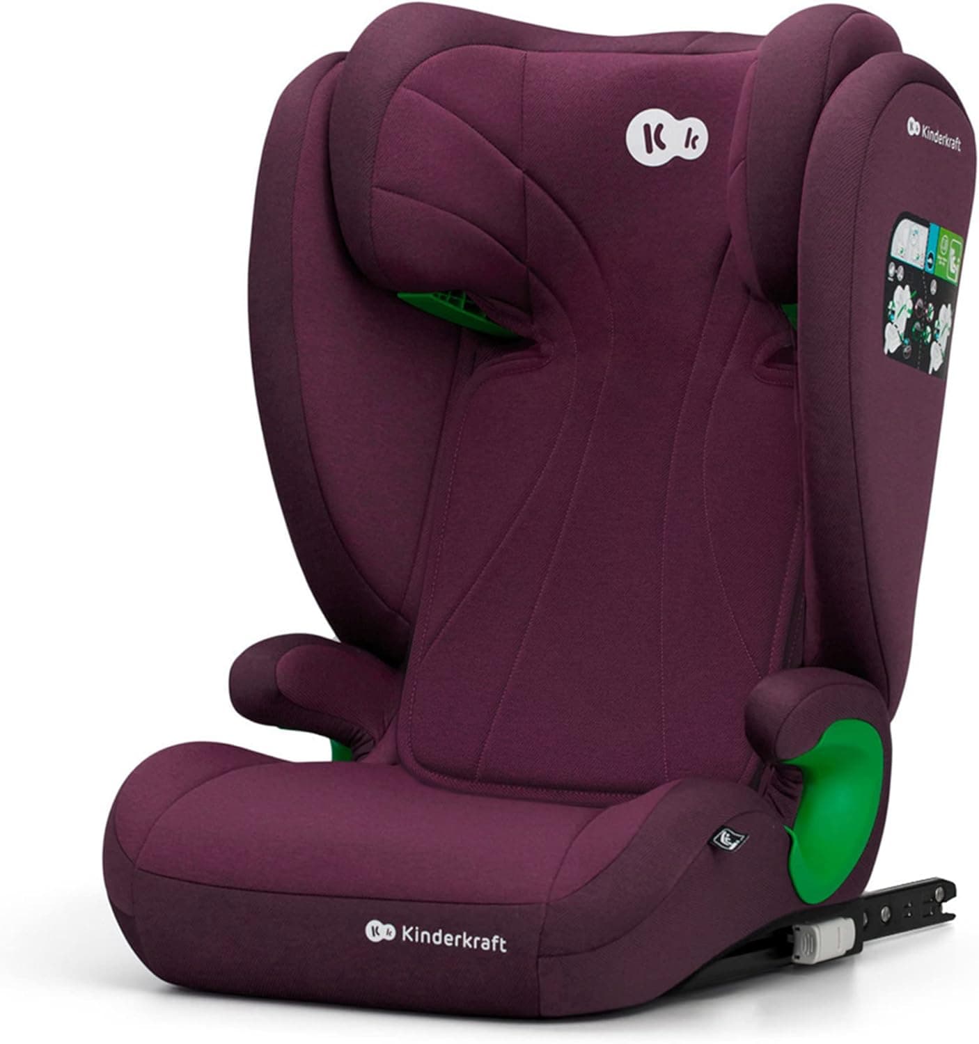 kk Kinderkraft JUNIOR FIX cadeira carro Isofix, I-SIZE - cadeira universal de carro para bebé e crianças, cadeira, cinto, grupo 2/3, de 15 a 36 kg, vermelho