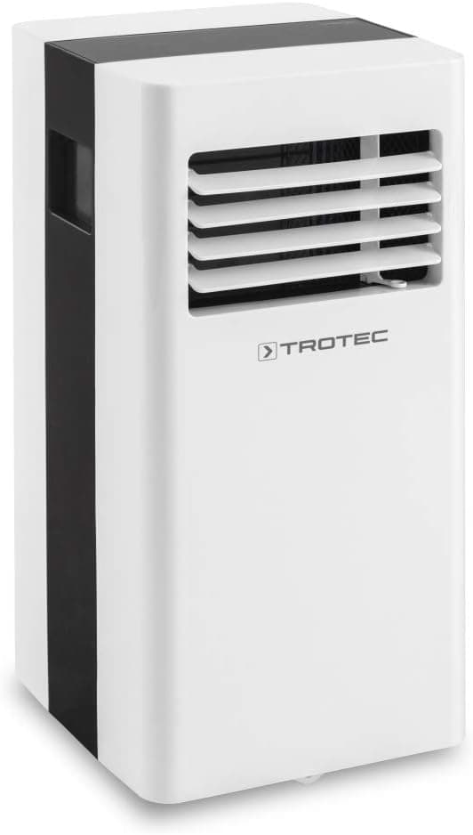 TROTEC Ar condicionado portátil Pac 2100 X, 3 em 1: Refrigeração, ventilação e desumidificação, ecrã LED, silencioso, até 65 m³, purificação de ar, fluxo de ar 319 m³/h, branco
