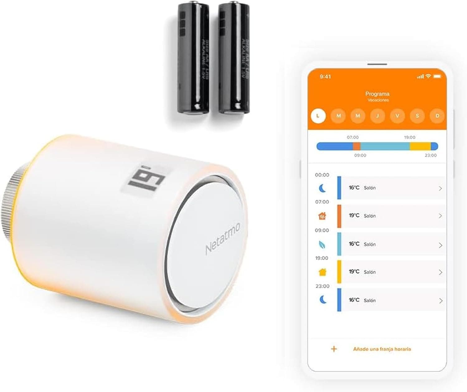 Netatmo Nav-AMZ | Válvula termostática inteligente Wi-Fi com controlo remoto e gestão de energia