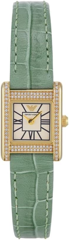 Emporio Armani Relógio de mulher, movimento, verde, Correia