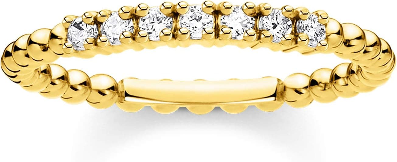 Thomas Sabo Anel Bolas com Pedras 925 Prata Esterlina TR2323