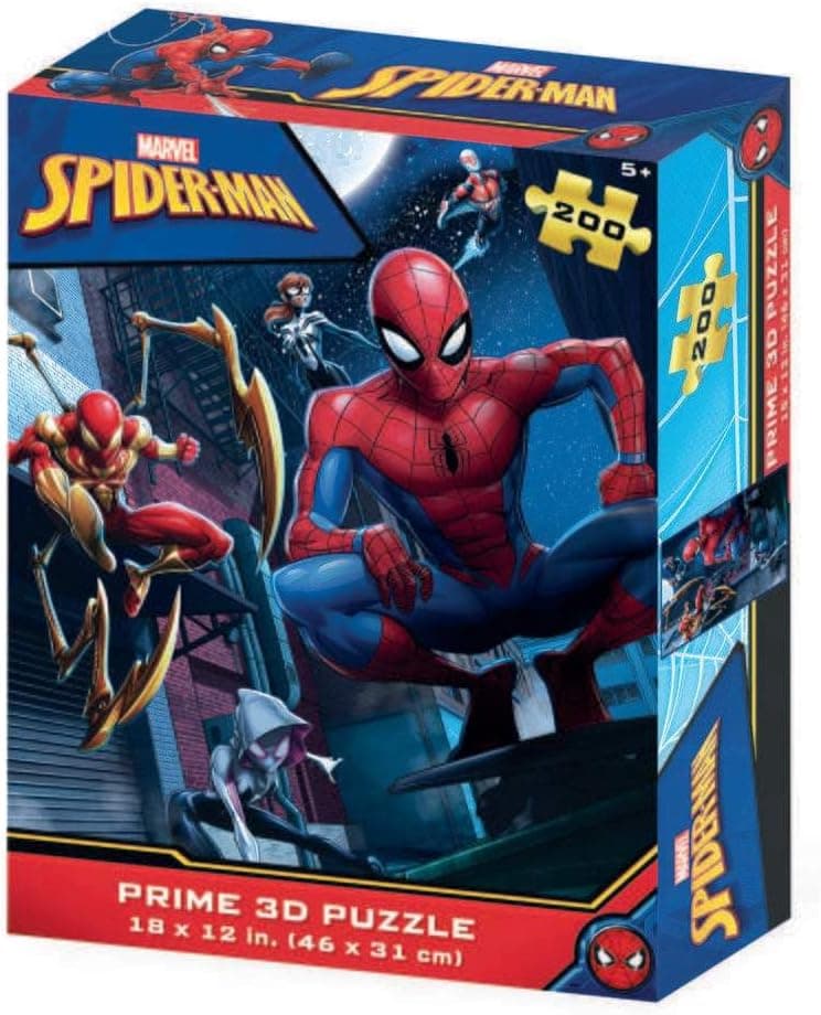 Grandi Giochi Spiderman Puzzle lenticular vertical, com 200 peças incluídas e embalagem com efeito 3D - PUA08000 (PUA08000)