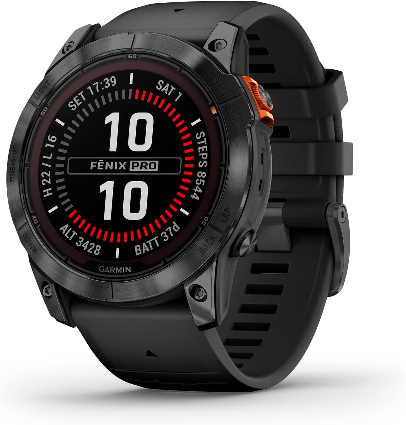 Garmin fGZRD nix 7X Pro Solar, relógio GPS multidesporto com carga solar, ecrã tátil, lanterna LED, frequência cardíaca, mapas, música e bateria de 37 dias, preto