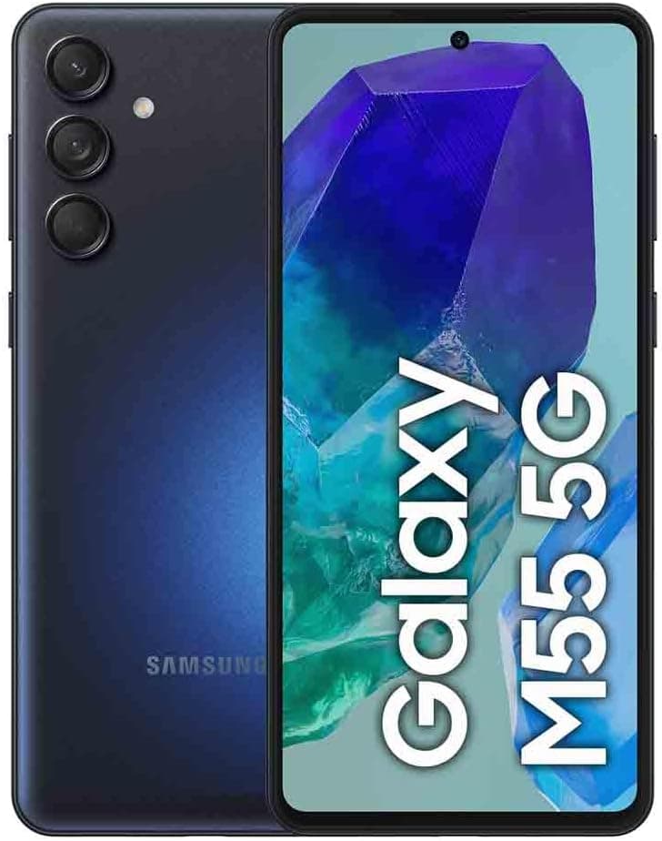 Samsung Galaxy M55 5G 256GB - Telemóvel Android, smartphone livre, ecrã 6,7" FHD+Super AMOLED +, preto