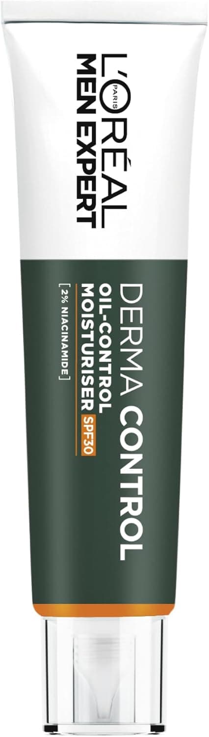 L'Oréal Paris Men Expert Derma Control | Creme facial hidratante para homem com controlo de oleosidade, niacinamida e proteção solar SPF30