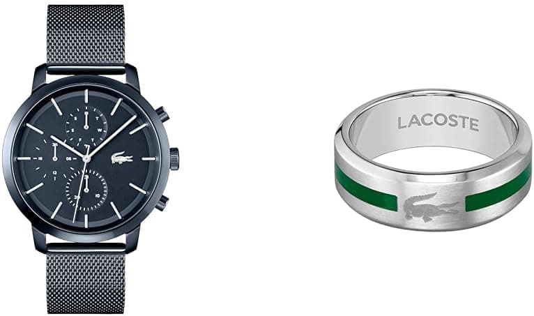 Lacoste Relógio analógico de quartzo multifuncional para homem coleção Replay com correia em aço inoxidável