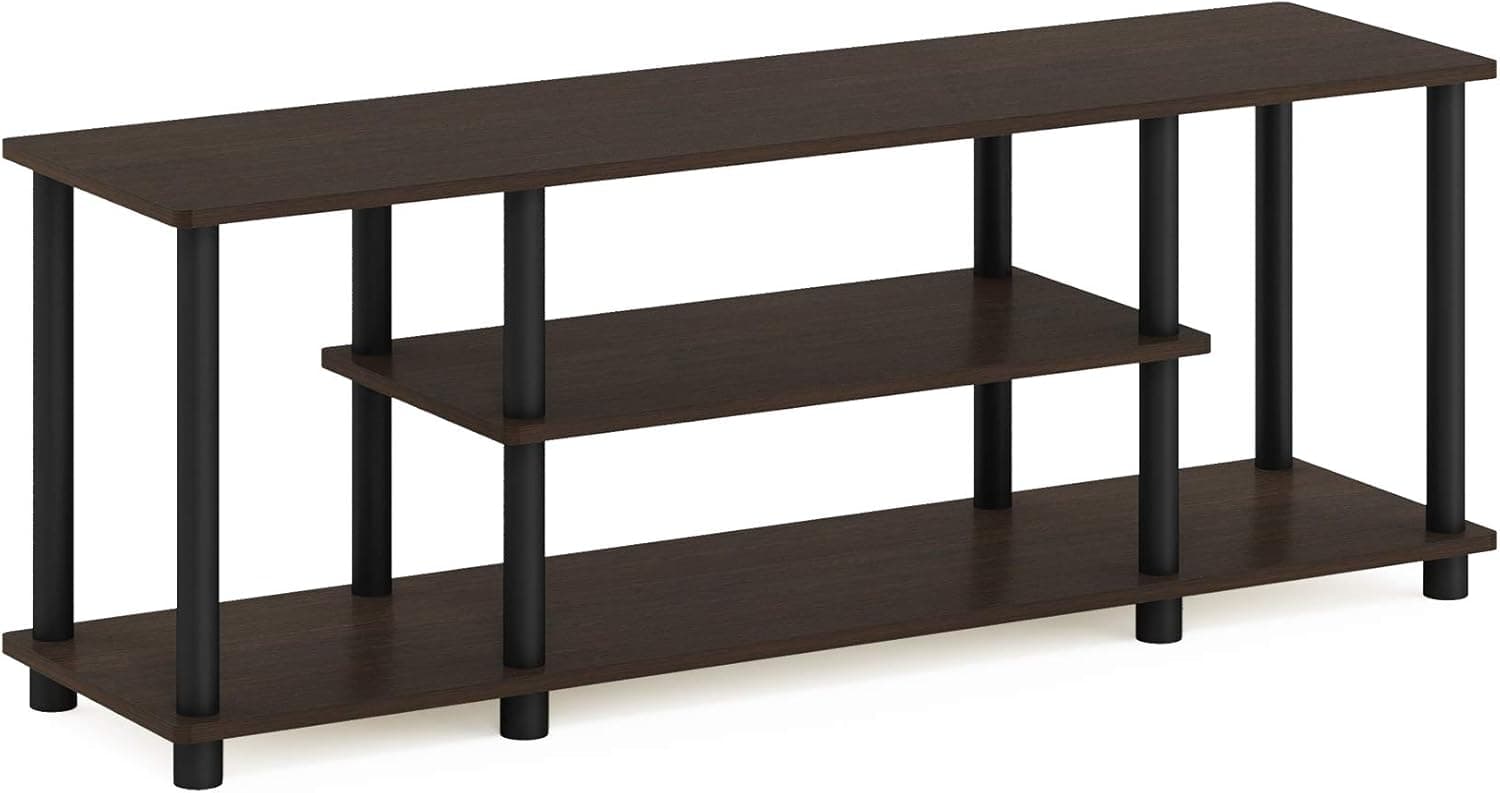 Furinno Suportes de TV sem ferramentas castanho escuro/preto