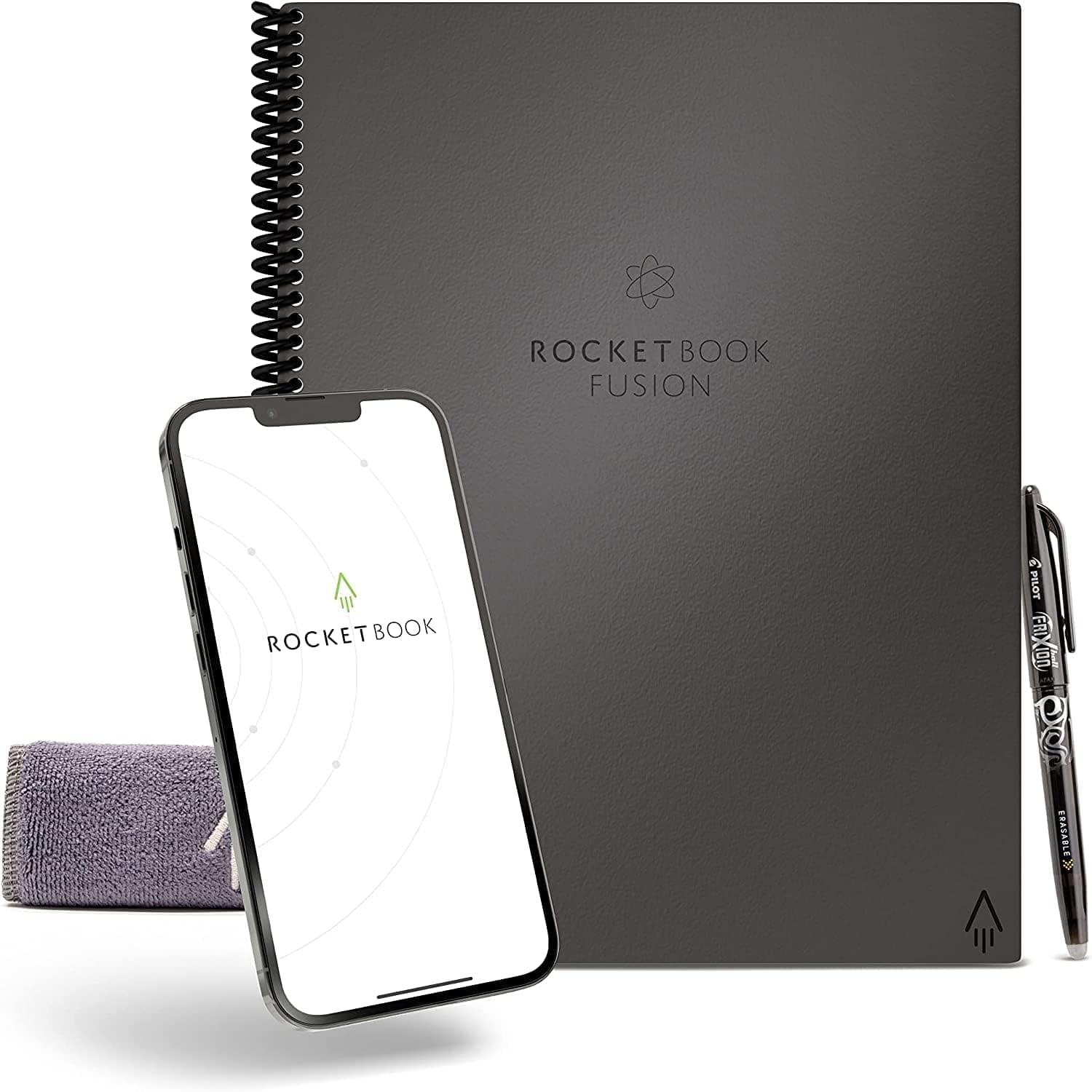 Rocketbook, Fusion Parent, Caderno de notas reutilizável e inteligente A4, 7 estilos de página para maximizar a produtividade