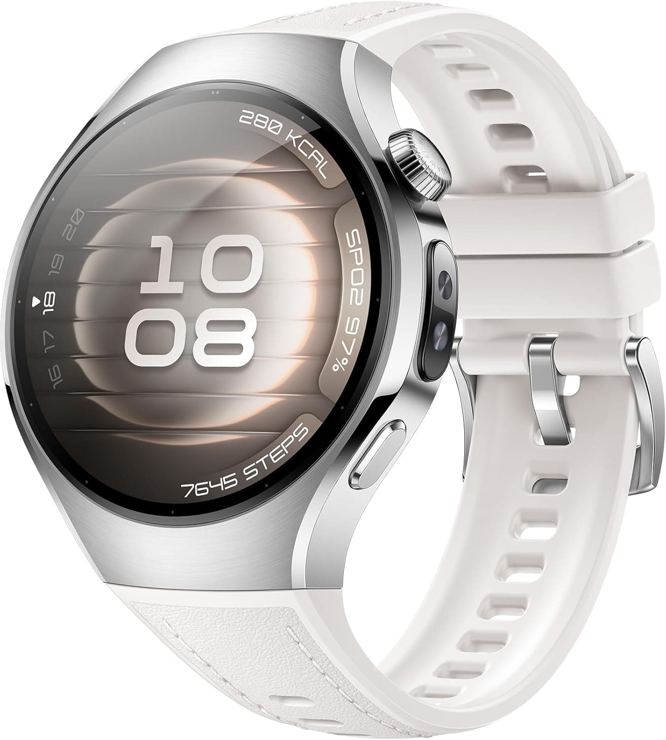 HUAWEI Watch 5, 42 mm Smartwatches, Multi-Sensor revolucionário X-Tap, SpO2 com ponta de dedo, Health Glance, ECG, HRV, eSIM, dois modos de bateria até 7 dias, Android e iOS, branco