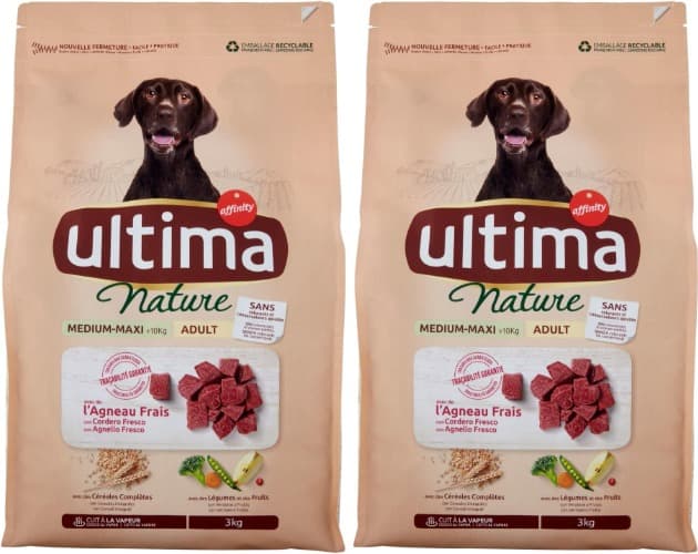 Ultima Nature Alimentação para cães Maxi com cordeiro - 3 kg