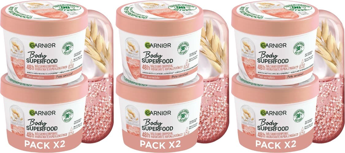 Garnier Body Food Aveia | Creme hidratante corporal nutritivo (6 unid)