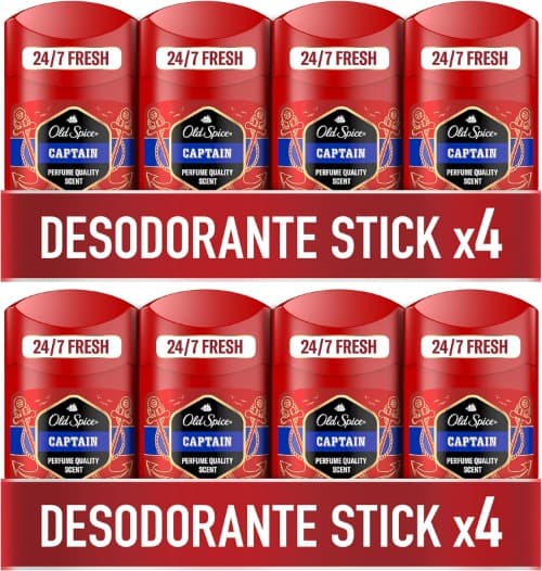 Old Spice Captain Desodorante em barra para homens, 50 ml x 8