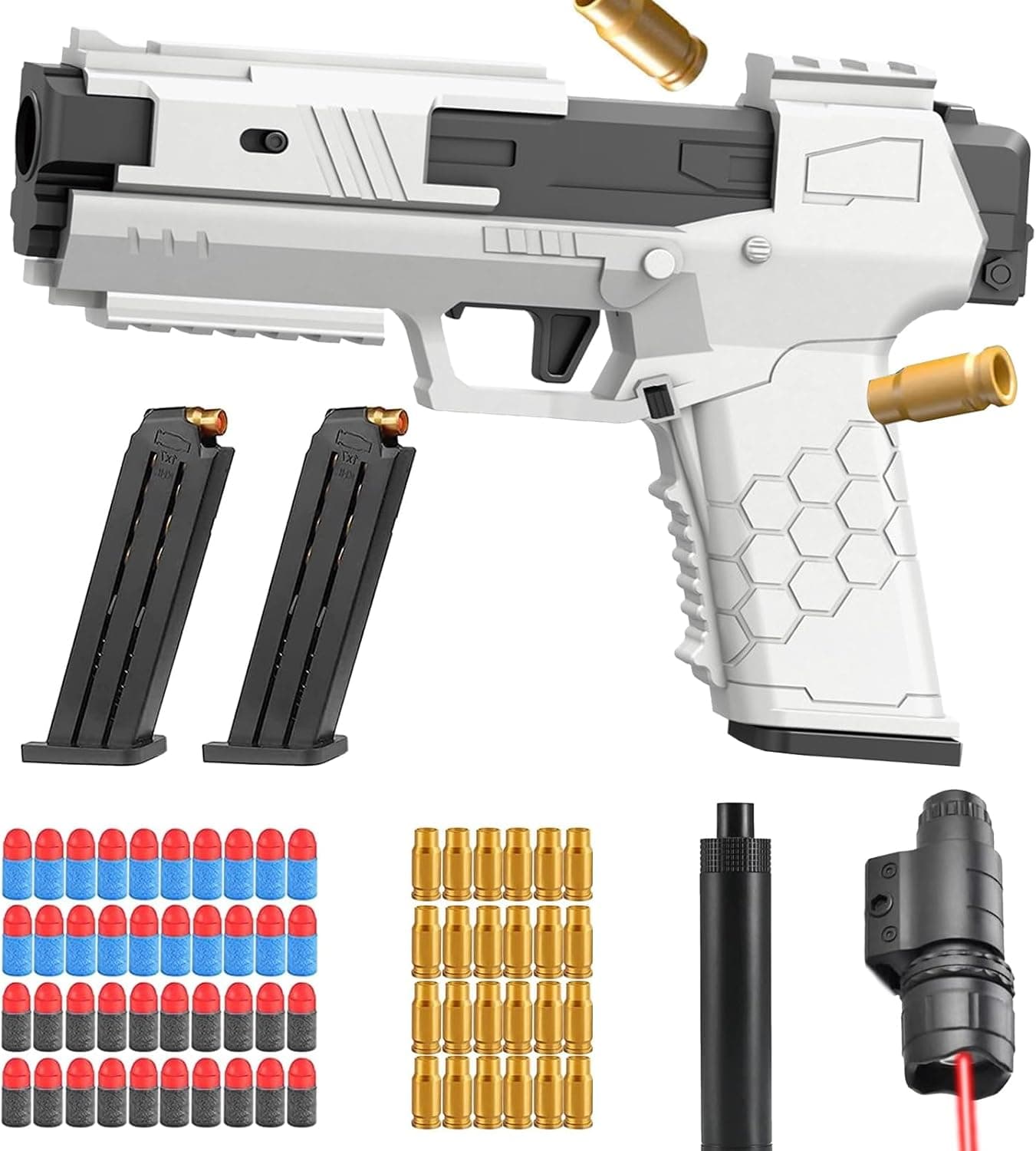 Pistola de brinquedo, pistola de espuma Blaster, EVA brinquedos com tiro, brinquedo de espuma macia, brinquedo de pistola, presentes de aniversário para maiores de 14 anos.