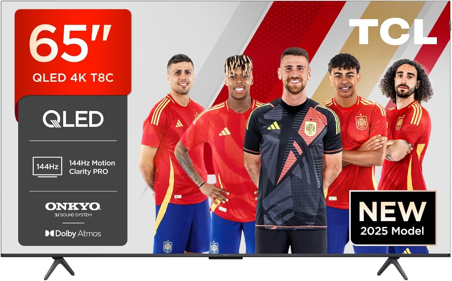 TCL 65T8C | Smart TV QLED 4K de 65 polegadas com 144 Hz, Dolby Vision Atmos e Google TV