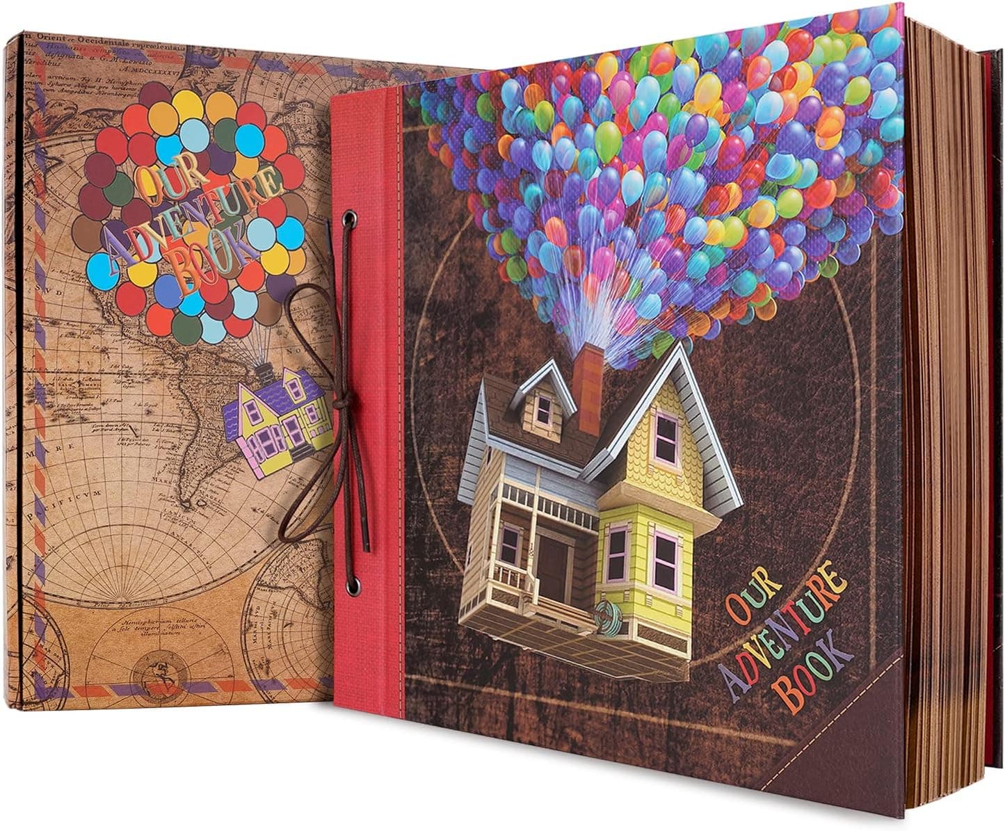 Our Adventure Book Scrapbooking12,3  12,1 polegadas 60 páginas, texto em relevo capa dura película Adventure Book álbum de recortes de viagem, ideal para aniversários, casamentos, viagens. Natal