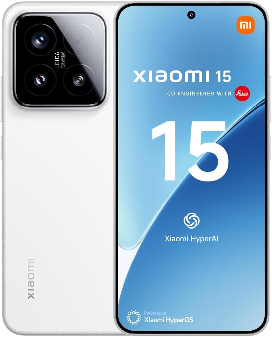 Xiaomi 15 | Smartphone 12 GB 512 GB ecrã AMOLED 6,36 polegadas com lente Leica Summilux e carregamento rápido 90 W branco