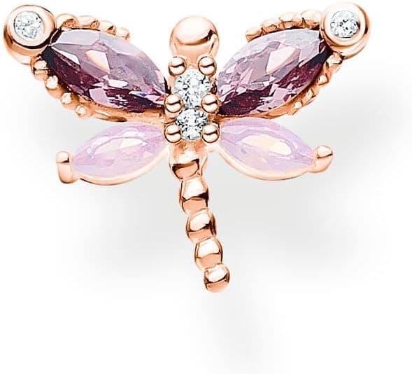 Thomas Sabo Brincos de botão senhoras 18 quilates (750) bicolor não aplicável irregular - H2188-321-7, Prata esterlina, Não se aplica